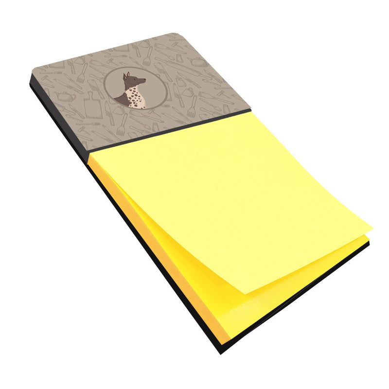 American Hairless Terrier In the Kitchen Sticky Note Holder CK2161SN- Refiilable Desk Accessory Note Pad