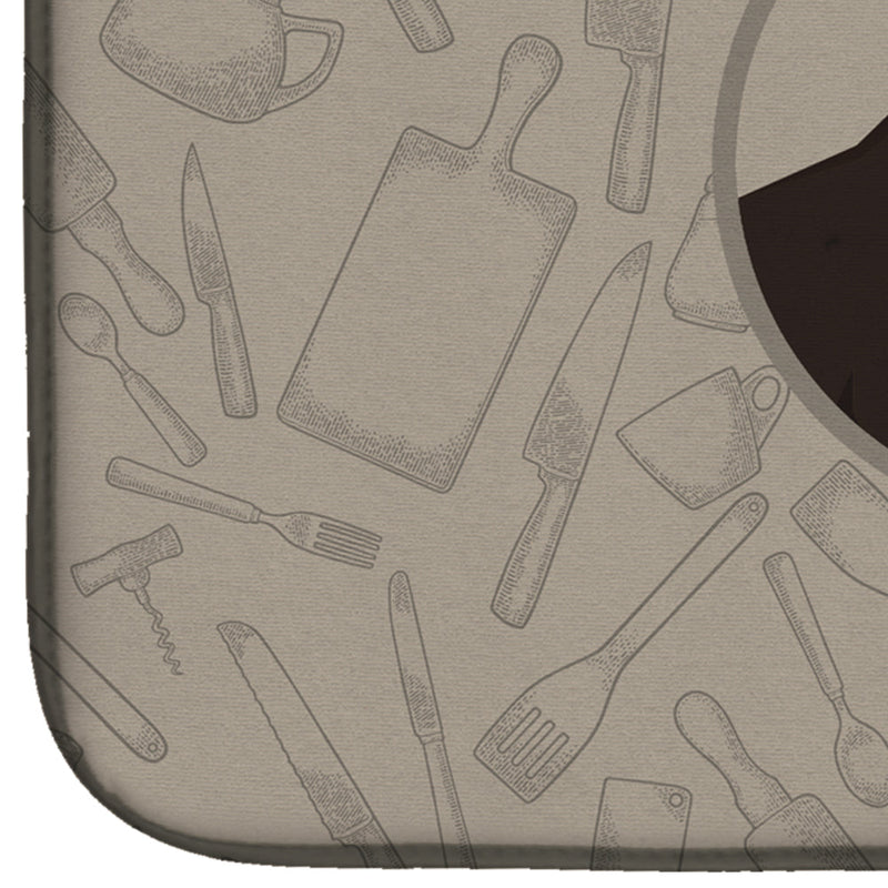 American Staffordshire Terrier In the Kitchen Dish Drying Mat – Absorbent, Artistic Kitchen Essentials CK2162DDM