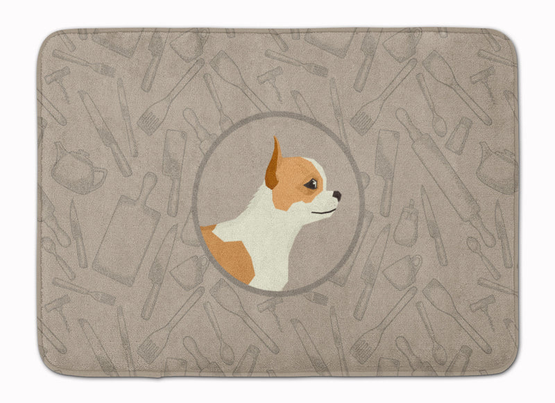 Chihuahua In the Kitchen Machine Washable Memory Foam Mat CK2177RUG