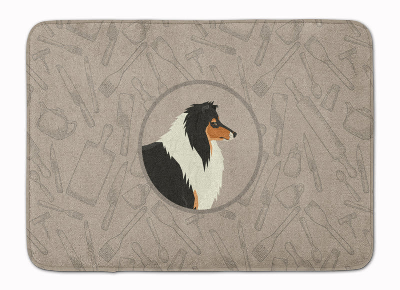 Collie In the Kitchen Machine Washable Memory Foam Mat CK2179RUG