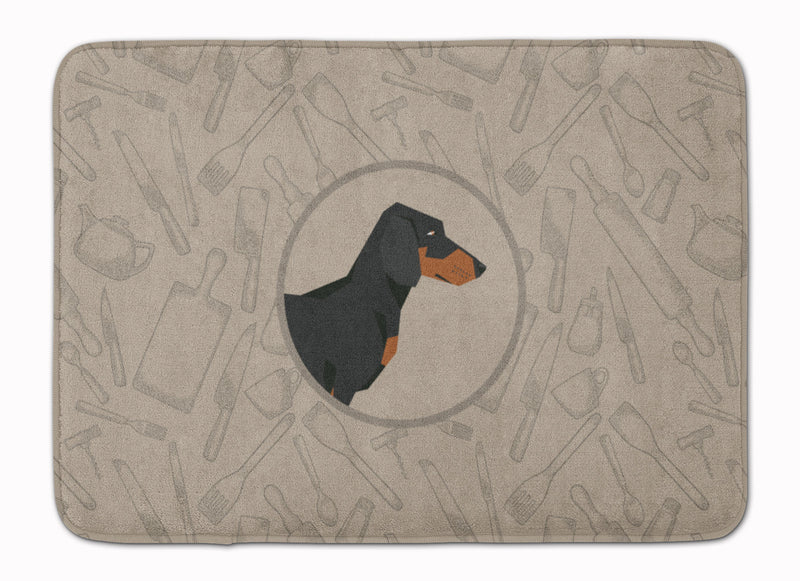 Dachshund In the Kitchen Machine Washable Memory Foam Mat CK2180RUG