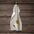 Fox Terrier In the Kitchen Kitchen Towel Velour Plush Front and Cotton Loop Back Machine Washable