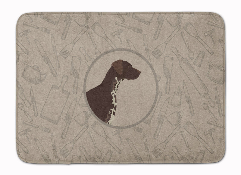 German Shorthaired Pointer In the Kitchen Machine Washable Memory Foam Mat CK2188RUG