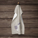 Greyhound In the Kitchen Kitchen Towel Velour Plush Front and Cotton Loop Back Machine Washable