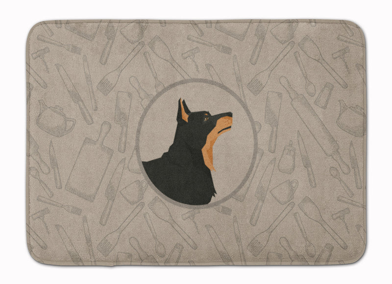 Lancashire Terrier In the Kitchen Machine Washable Memory Foam Mat CK2197RUG