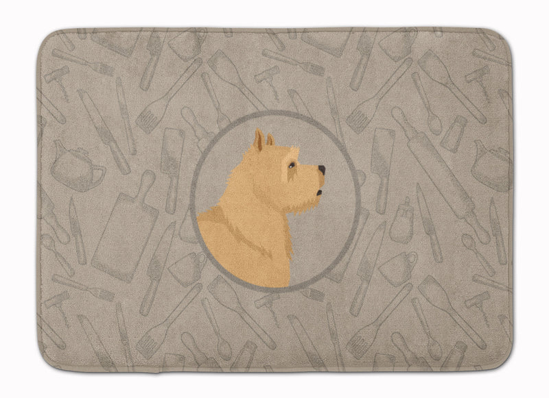 Norwich Terrier In the Kitchen Machine Washable Memory Foam Mat CK2198RUG