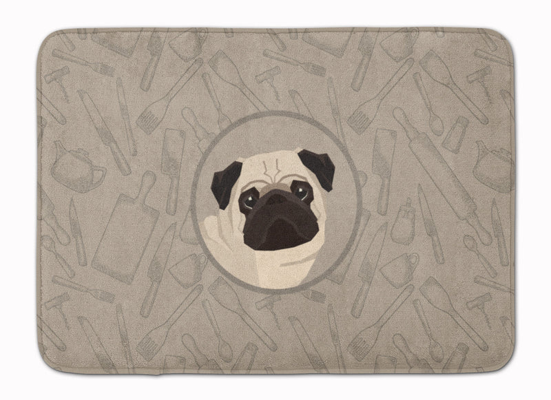 Pug In the Kitchen Machine Washable Memory Foam Mat CK2204RUG