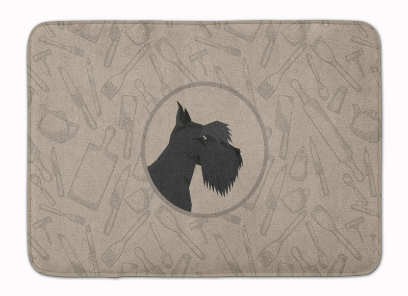 Scottish Terrier In the Kitchen Machine Washable Memory Foam Mat CK2207RUG