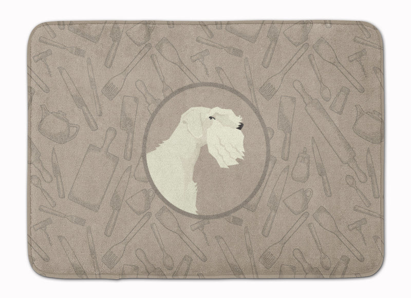 Sealyham Terrier In the Kitchen Machine Washable Memory Foam Mat CK2208RUG