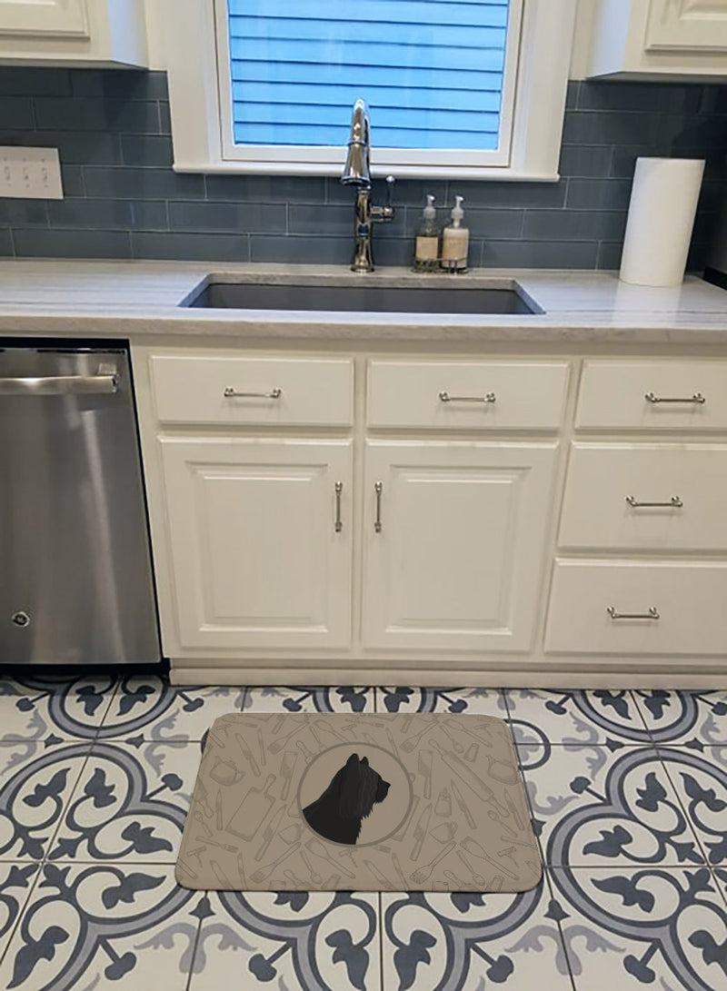 Skye Terrier In the Kitchen Machine Washable Memory Foam Mat CK2211RUG