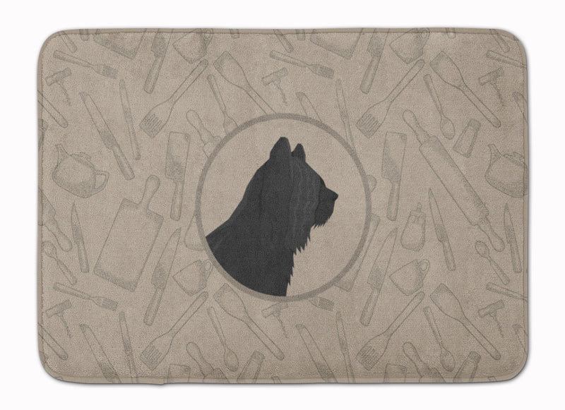 Skye Terrier In the Kitchen Machine Washable Memory Foam Mat CK2211RUG