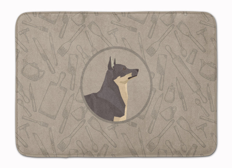 Swedish Vallhund In the Kitchen Machine Washable Memory Foam Mat CK2213RUG