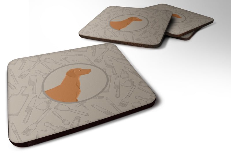 Vizsla In the Kitchen Foam Coaster Set of 4 CK2215FC