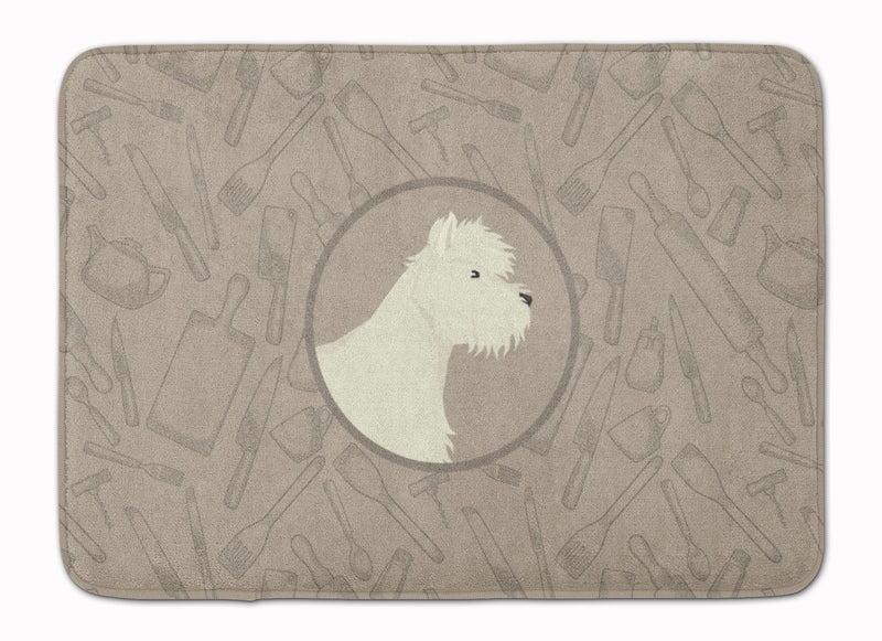 Westie In the Kitchen Machine Washable Memory Foam Mat CK2216RUG