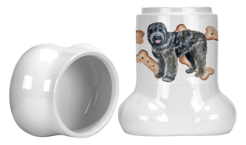Black Russian Terrier Bone Shaped Treat Jar CK2257BSTJ
