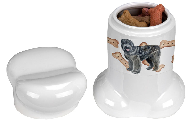 Black Russian Terrier Bone Shaped Treat Jar CK2257BSTJ