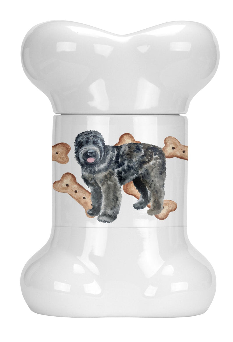 Black Russian Terrier Bone Shaped Treat Jar CK2257BSTJ