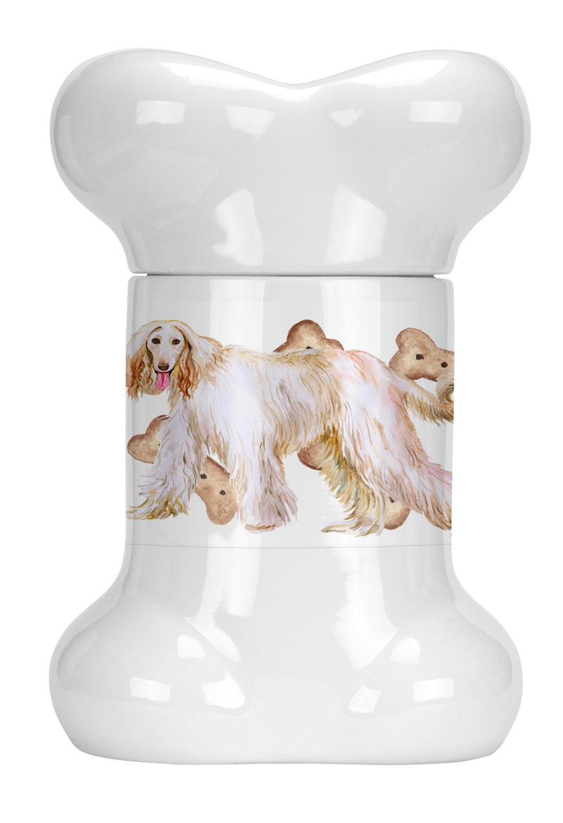 Afghan Hound Bone Shaped Treat Jar CK2282BSTJ