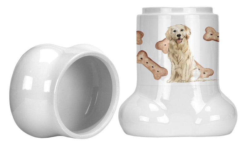 Golden Retriever Bone Shaped Treat Jar CK2316BSTJ