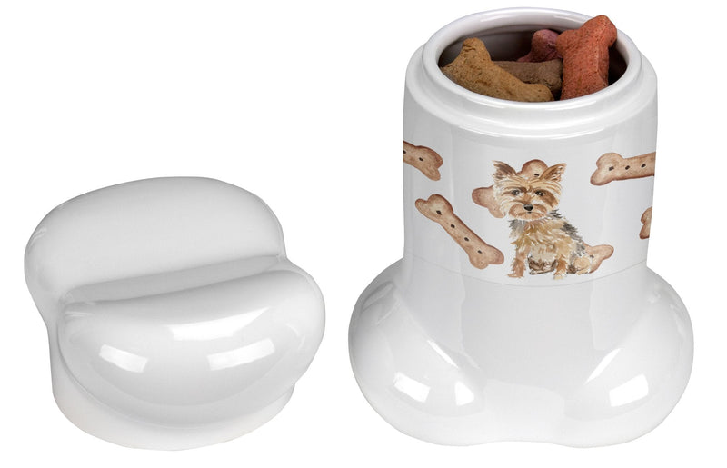 Yorkie or Yorkshire Terrier Bone Shaped Treat Jar CK2340BSTJ