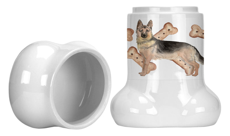 German Shepherd Bone Shaped Treat Jar CK2354BSTJ