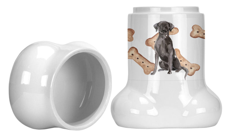 Black Labrador Retriever Bone Shaped Treat Jar CK2386BSTJ