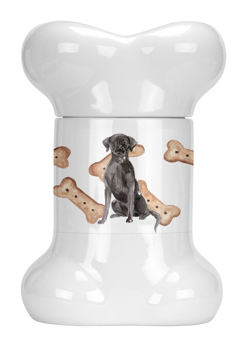 Black Labrador Retriever Bone Shaped Treat Jar CK2386BSTJ