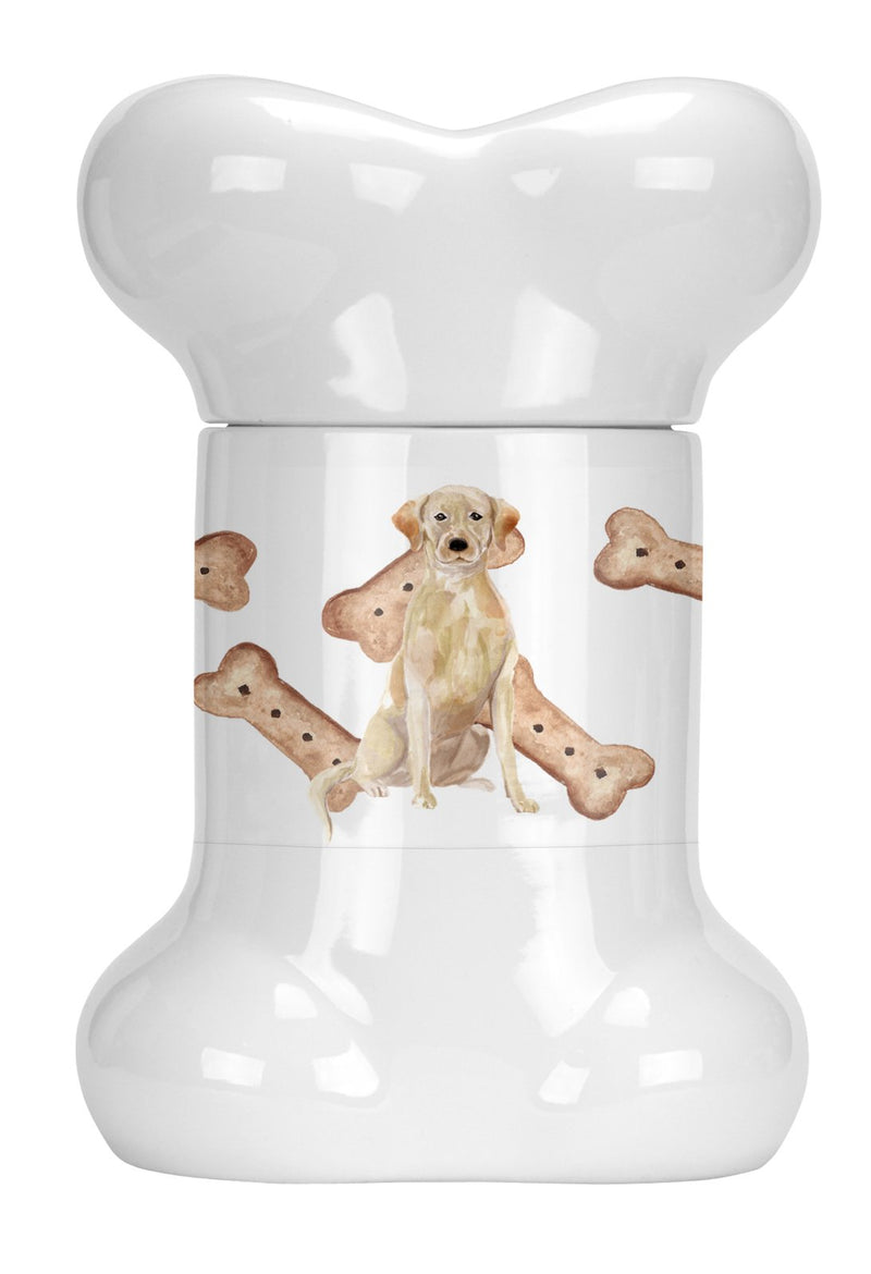 Yellow Labrador Retriever Bone Shaped Treat Jar CK2390BSTJ