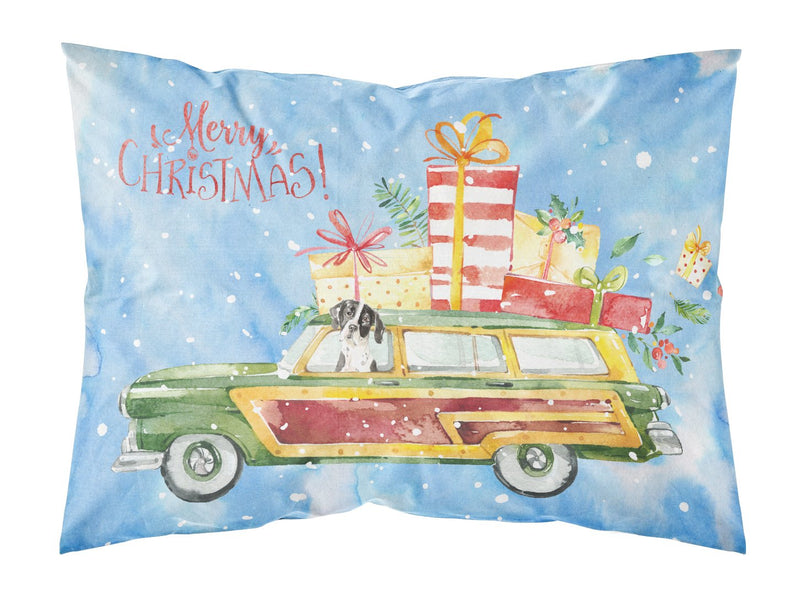 Merry Christmas English Pointer Fabric Standard Pillowcase CK2405PILLOWCASE