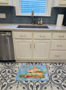 Merry Christmas English Pointer Memory Foam Kitchen Mat Machine Washable Anti-Fatigue Cushion Comfort Bath or Kitchen Rug