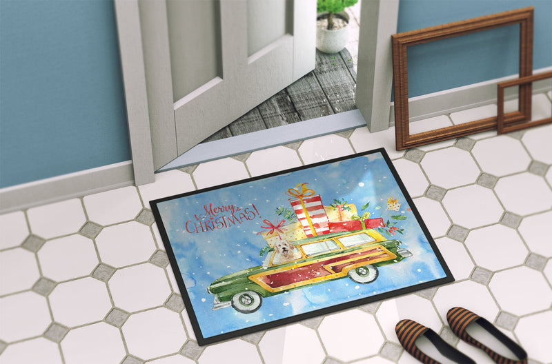 Merry Christmas Goldendoodle Indoor or Outdoor Mat 18x27 CK2406MAT