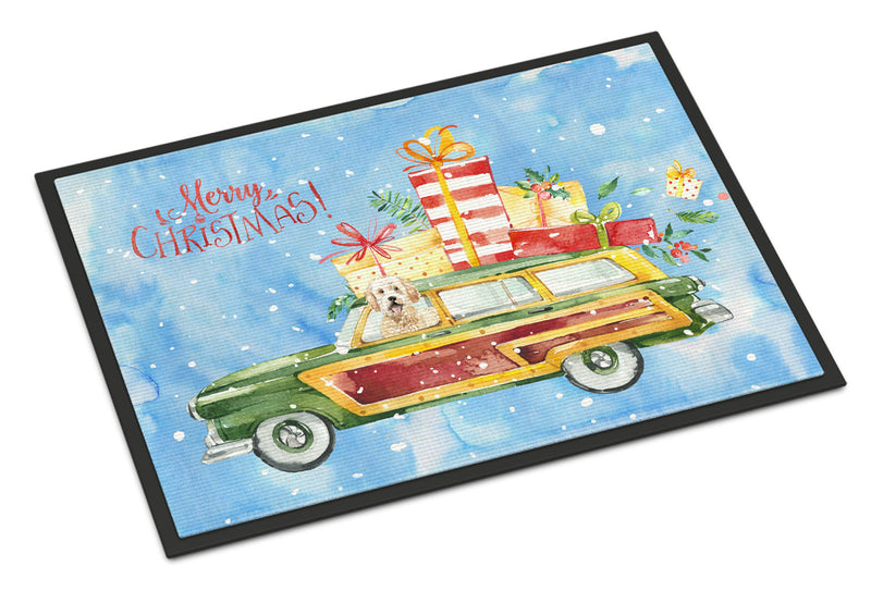 Merry Christmas Goldendoodle Indoor or Outdoor Mat 18x27 CK2406MAT