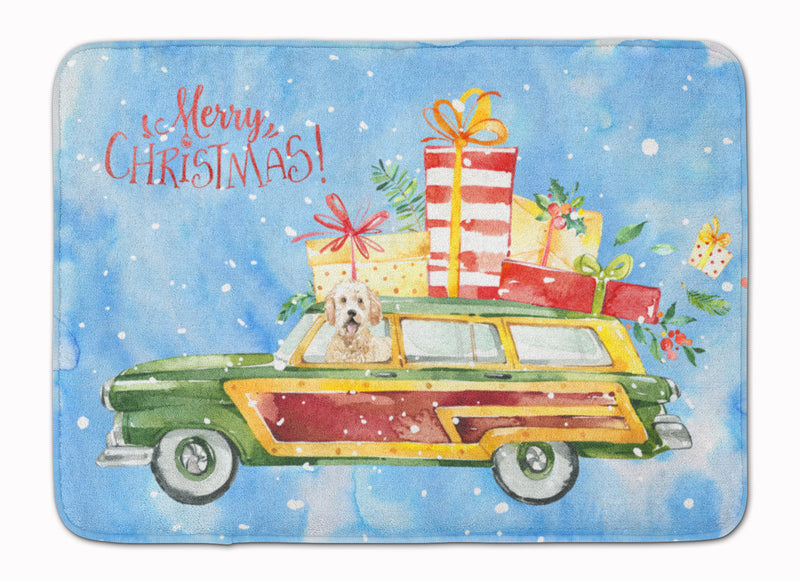 Merry Christmas Goldendoodle Machine Washable Memory Foam Mat CK2406RUG