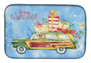 Merry Christmas Golden Retriever Dish Drying Mat Absorbent Dish Drying Mat Pad for Kitchen Counter Dish Drainer Mat for Countertop, 14 x 21", Multicolor