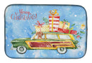 Merry Christmas Vizsla Dish Drying Mat Absorbent Dish Drying Mat Pad for Kitchen Counter Dish Drainer Mat for Countertop, 14 x 21", Multicolor
