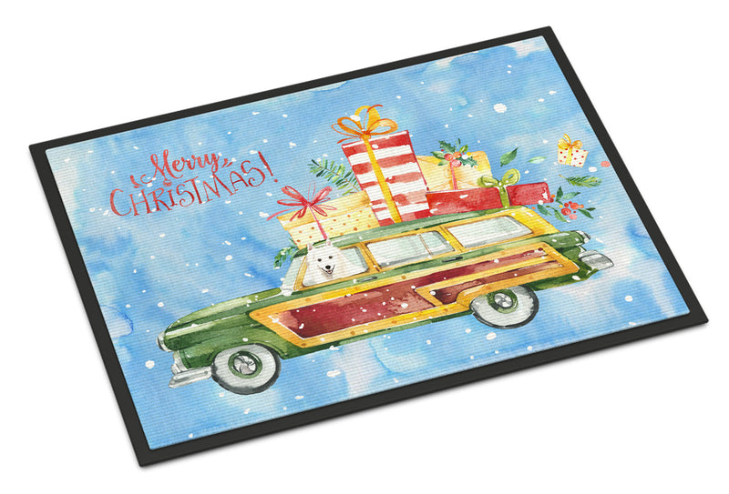 Merry Christmas Japanese Spitz Doormat - 18x27 Decorative Floor Mat – Indoor/Outdoor Rug with Artistic Flair CK2410MAT