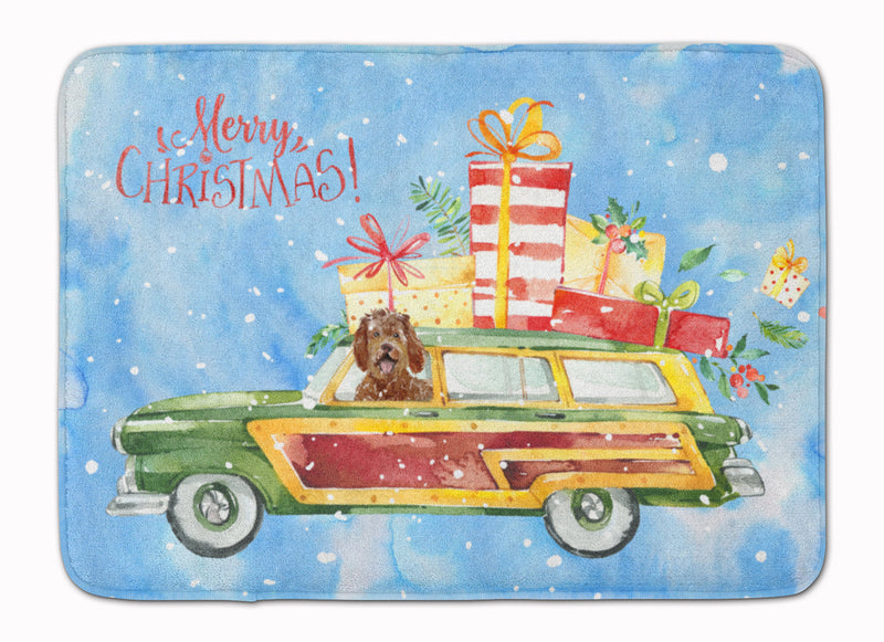 Merry Christmas Labradoodle Machine Washable Memory Foam Mat CK2411RUG