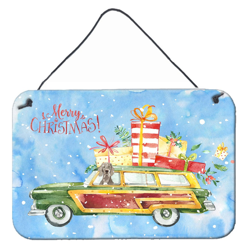 Merry Christmas Weimaraner Wall or Door Hanging Prints CK2426DS812