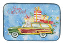 Merry Christmas Westie Dish Drying Mat Absorbent Dish Drying Mat Pad for Kitchen Counter Dish Drainer Mat for Countertop, 14 x 21", Multicolor