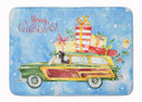 Merry Christmas Border Collie Memory Foam Kitchen Mat Machine Washable Anti-Fatigue Cushion Comfort Bath or Kitchen Rug