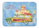 Merry Christmas Dalmatian Memory Foam Kitchen Mat Machine Washable Anti-Fatigue Cushion Comfort Bath or Kitchen Rug