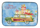 Merry Christmas Italian Greyhound Dish Drying Mat Absorbent Dish Drying Mat Pad for Kitchen Counter Dish Drainer Mat for Countertop, 14 x 21", Multicolor