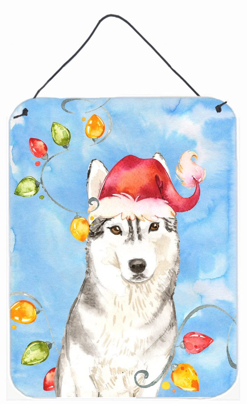 Christmas Lights Siberian Husky Wall or Door Hanging Prints CK2495DS1216