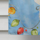 Christmas Lights Fox Terrier House Flag 28x40 Porch Sleeve Pole Decorative Outside Yard Banner Artwork Wall Hanging, Polyester