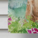 Mountian Flowers Welsh Terrier House Flag 28x40 Porch Sleeve Pole Decorative Outside Yard Banner Artwork Wall Hanging, Polyester