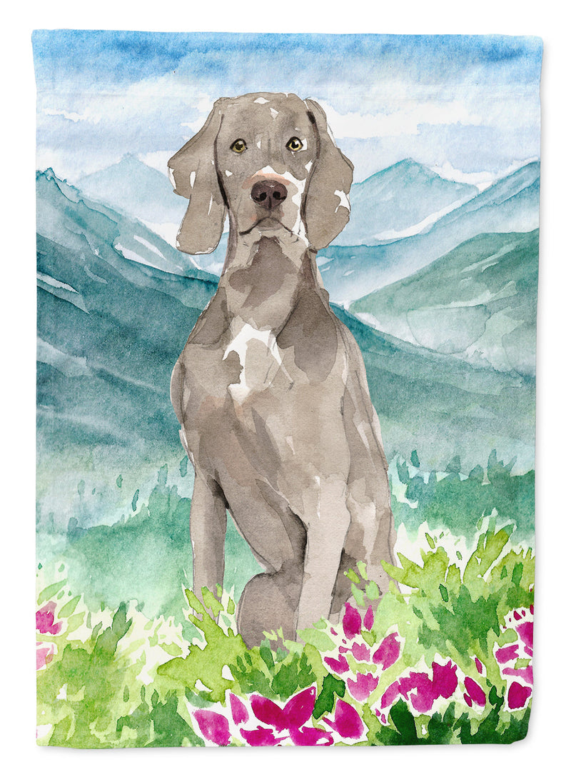 Mountian Flowers Weimaraner Flag Garden Size CK2517GF