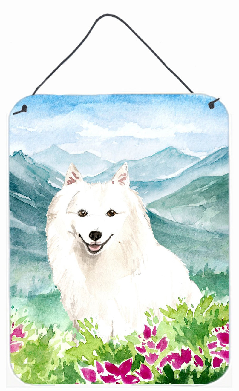 Mountain Flowers Japanese Spitz Wall or Door Hanging Prints CK2533DS1216