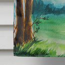 Under the Tree Shih Tzu House Flag 28x40 Porch Sleeve Pole Decorative Outside Yard Banner Artwork Wall Hanging, Polyester