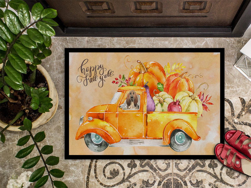 Fall Harvest Bloodhound Doormat - 18x27 Decorative Floor Mat – Indoor/Outdoor Rug with Artistic Flair CK2609MAT