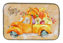 Fall Harvest Goldendoodle Dish Drying Mat Absorbent Dish Drying Mat Pad for Kitchen Counter Dish Drainer Mat for Countertop, 14 x 21", Multicolor